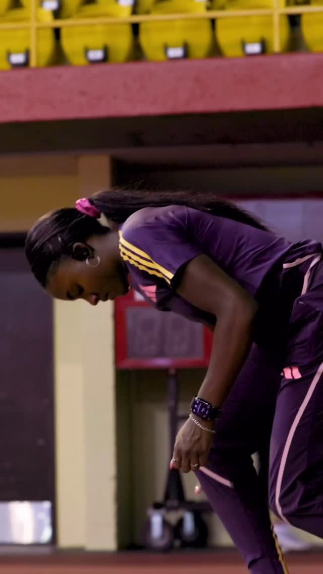 Close-up of Mariam Abdul-Rashid mid-hurdle